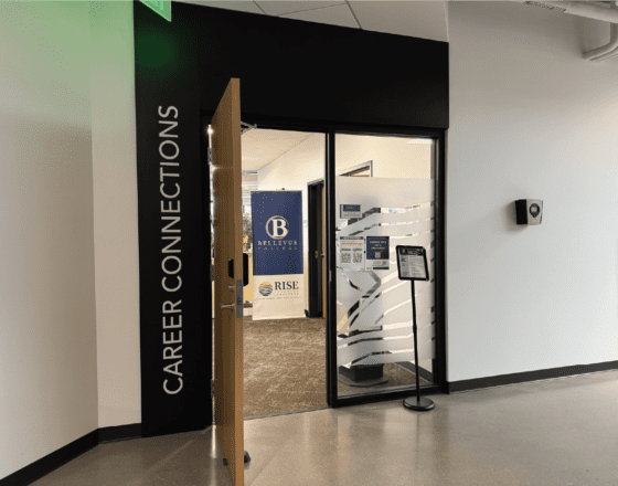 A photo of the center for career connection's office