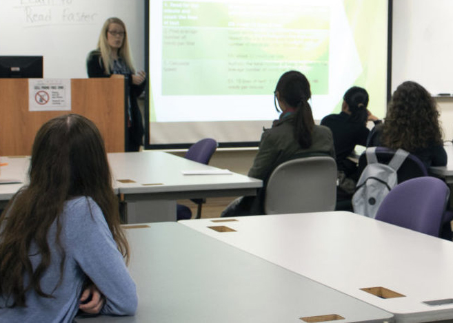 Students attend an ASC workshop.