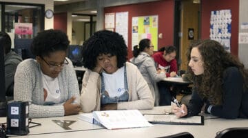 Students in the Academic Success Center.