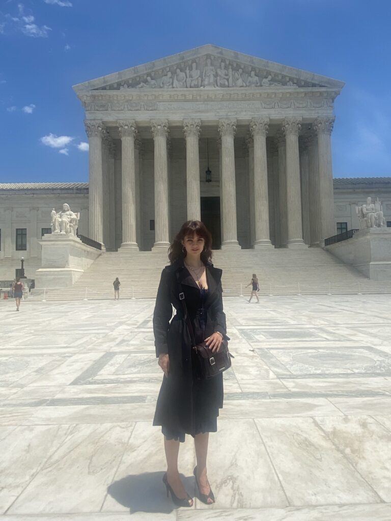 Juniper in front of Supreme Court