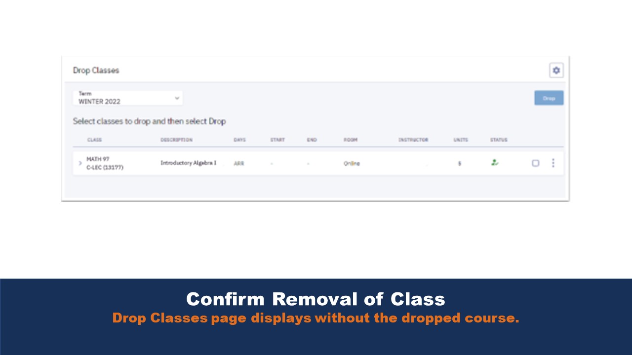 ctcLink at Bellevue College Drop Classes Tutorial