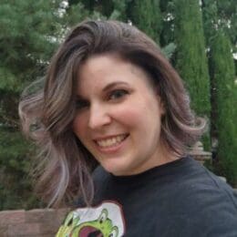 profile headshot of Morgan Olson outside and smiling