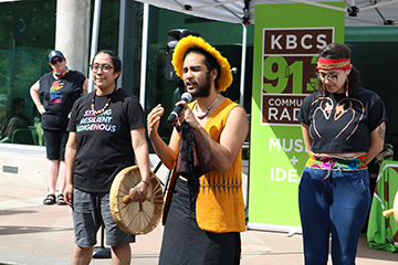 Musicians perform during a KBCS event on campus.