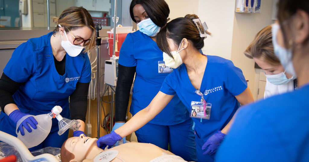 BC students simulate medical procedures as part of their training.