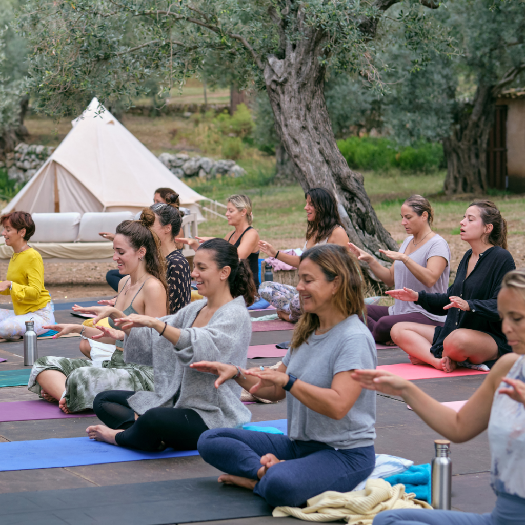 Group of people meditating