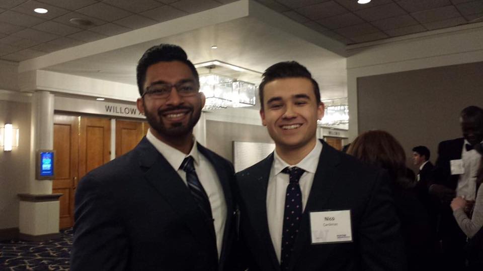 Two students at the Impact Dinner