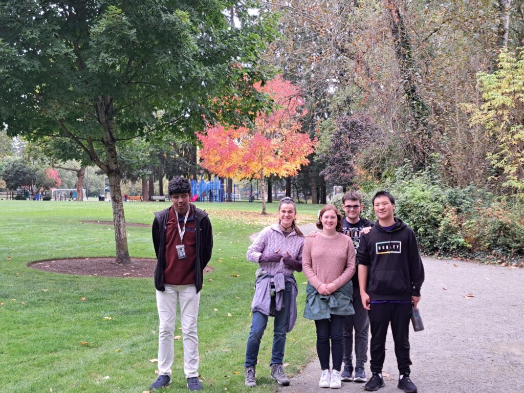 OLS students enjoy a fall day at a local park
