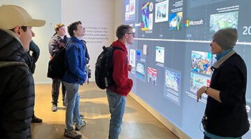OLS students attend a museum exhibition.