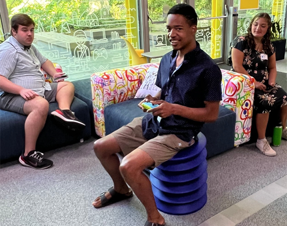 OLS students gather during summer camp.