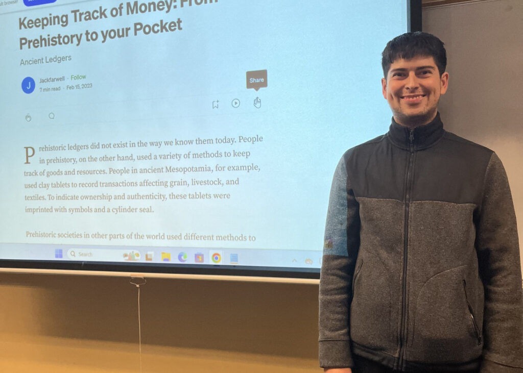 OLS students present research project in class