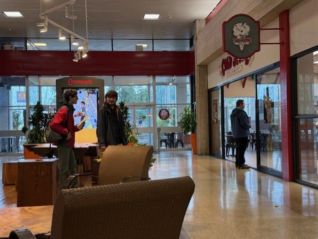OLS students seek out job interview opportunities at the mall.