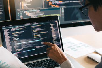 Picture of professional using computer is decorative only