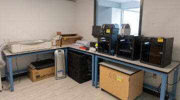 3D printers in the MakerSpace and other tools
