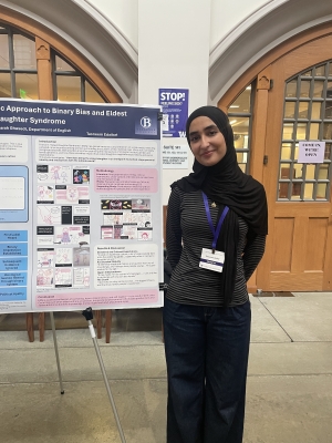 Tasneem Edaibat presents her research about Eldest Daughter Syndrome at the 2026 UW Undergrad Research Symposium.