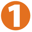 Number One inside an orange ball