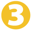 Number three inside a yellow ball
