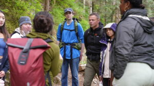 Prep talk before the Middle Fork Snoqualmie Hike