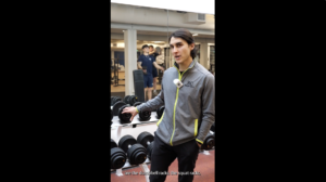 Emilio leading a Fitness Center tour