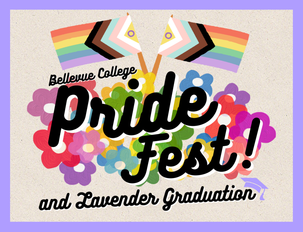 Logo for Bellevue College Pride Fest and Lavender Graduation
