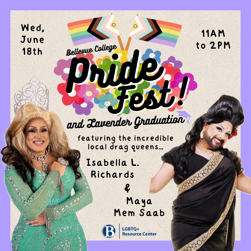 Advertisement featuring the drag queens appearing at Pride Fest
