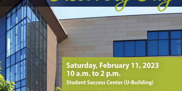 Discovery Day poster. Saturday, February 11, 2023 10 a.m. to 2 p.m. Student Success Center (U-Building)