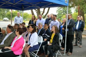 Attendees of the groundbreaking