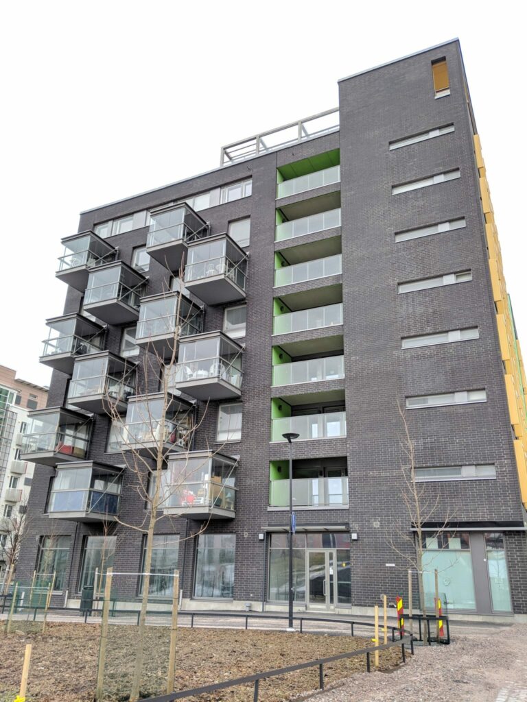 Exterior of a housing project in Helsinki