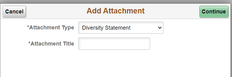 "Add Attachment" dialog screen