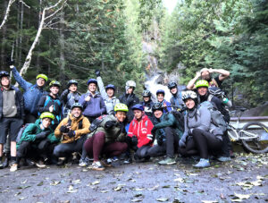 Students enjoy a trail biking adventure with the Wellness Center.