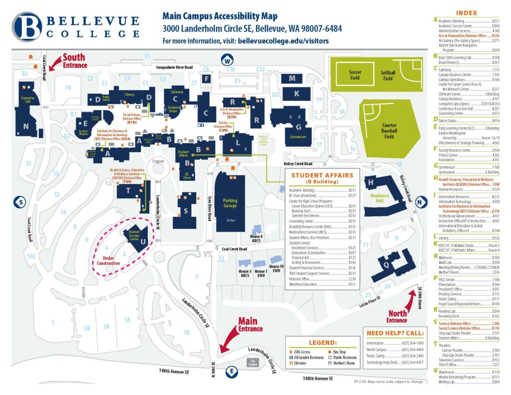 Main campus accessibility map.