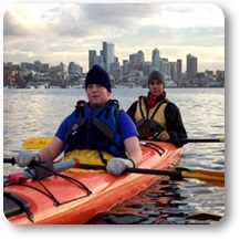 Kayakers in Puget Sound