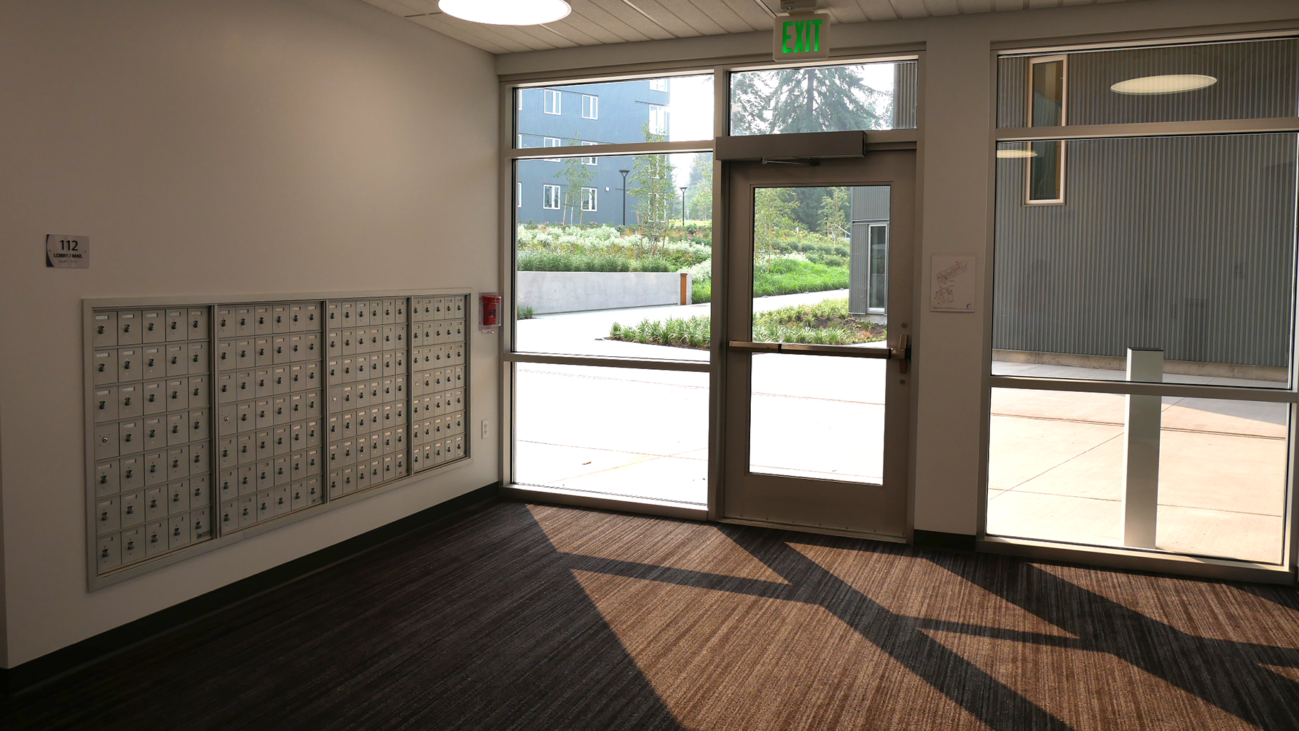 Secure mailboxes on ground floor.