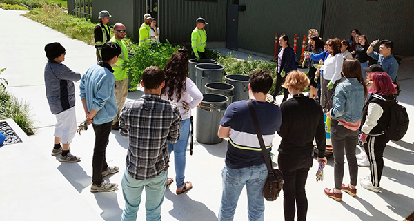 Volunteers assemble to assist with one of BC's gardening projects.