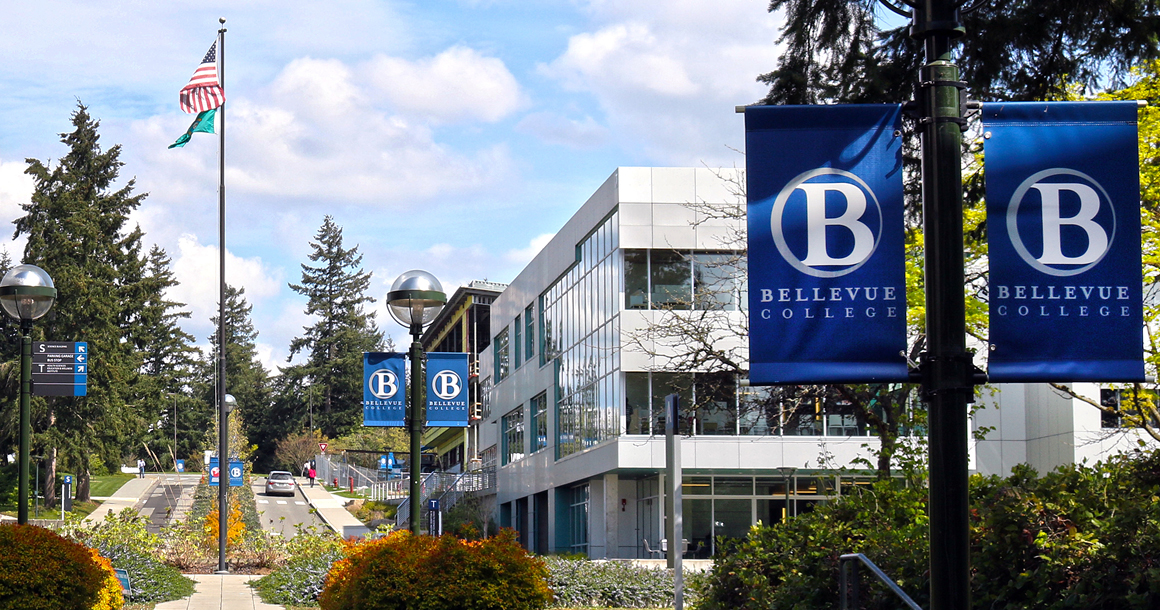 A view of BC's campus on a bright day.