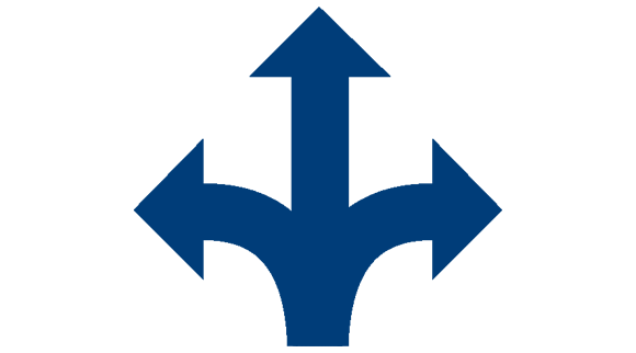 An icon shows three arrows beginning at the same point but proceeding in different directions.