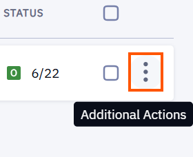 Vertical dots to open additional actions