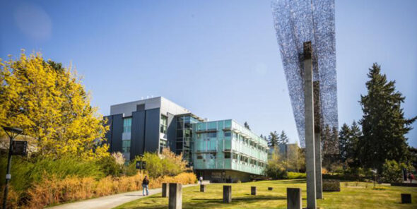 T Building on Bellevue College campus.
