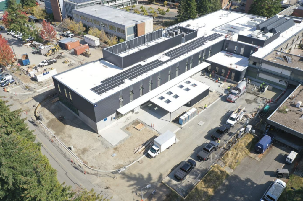 Overhead view of W Building