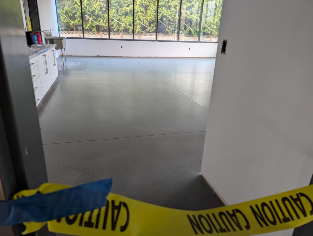 Interior view of flooring.