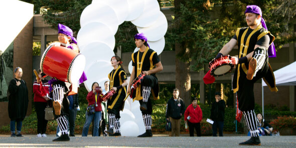 Taiko drummers at a past Japan Week performance.
