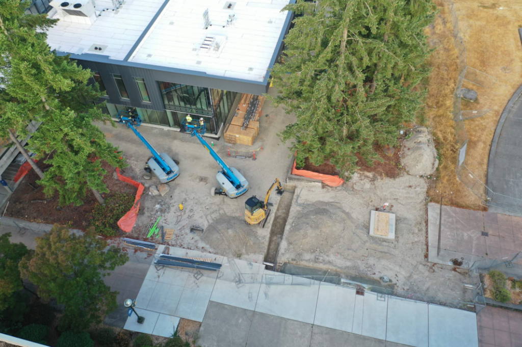W Building construction from above.