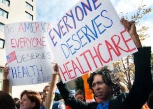 Protesting for healthcare