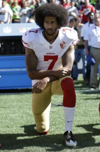 NFL Player Kneeling to Protest Racial Injustice