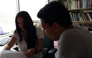 Students at a desk