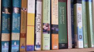 Image of books on a shelf