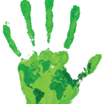 Green hand print
