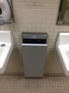 New Handdryer in bathroom