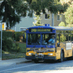 Metro bus at a bus stop