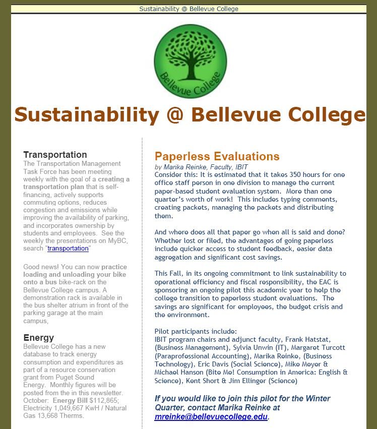 December 2010 newsletter screen shots