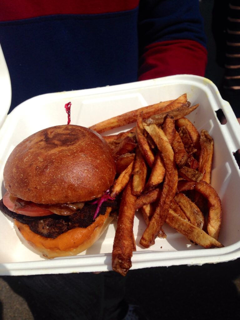 Jerk + Yam Burger from Plum Burgers